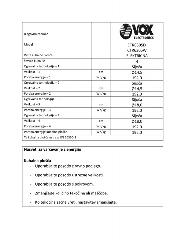 860aeae34c8943597d1fa7a65e107a4f VOX kombinirani štedilnik GTR 6315IX (3x plin, 1x elektrika)