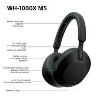 SONY BT slušalke WH1000XM5B črne