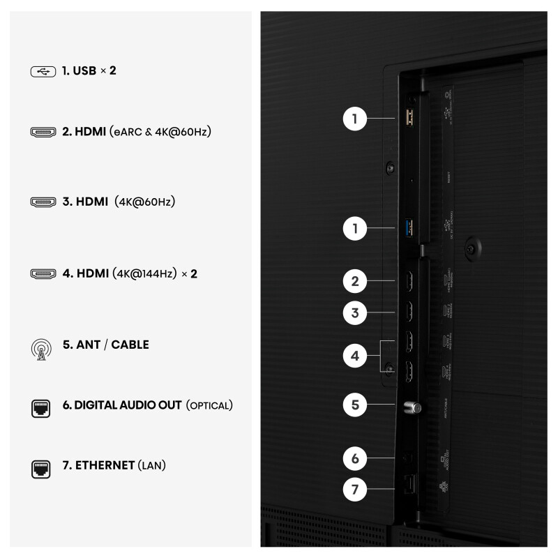 953ed51550a6b9f6210ecdba558f38bb HISENSE TV QLED 55S7S Canvas 4K TV, 144 Hz